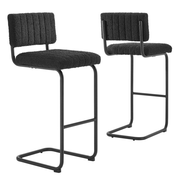 Parity Boucle Bar Stools - Set of 2 By Modway