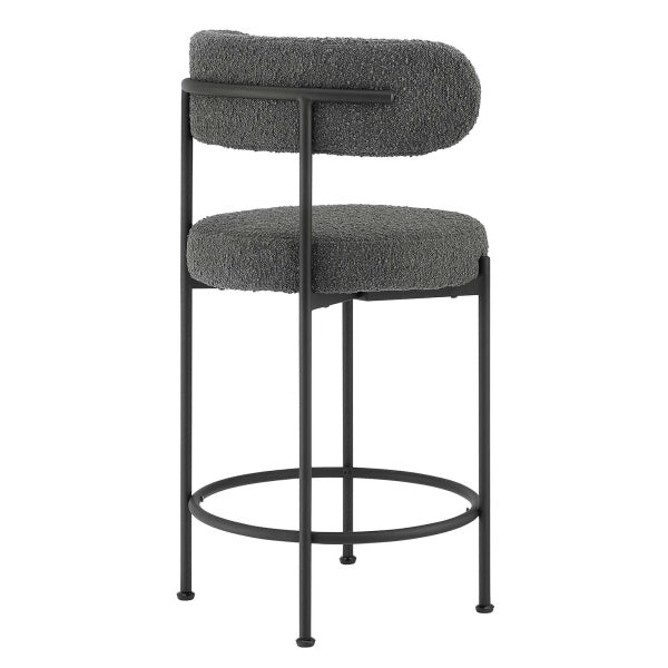 Albie Boucle Fabric Counter Stools - Set of 2 By Modway