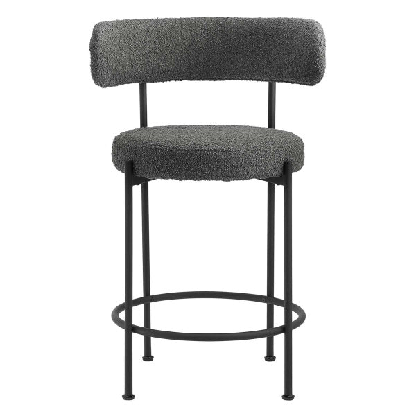 Albie Boucle Fabric Counter Stools - Set of 2 By Modway