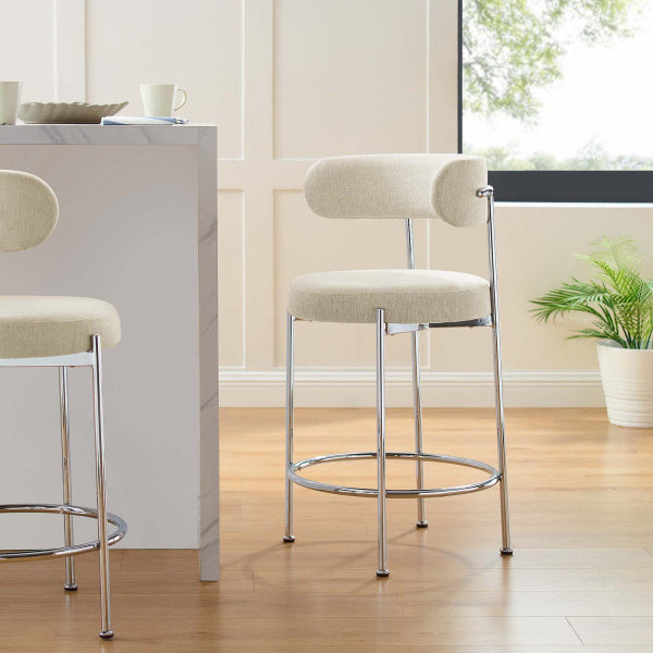 Albie Fabric Counter Stools - Set of 2 By Modway