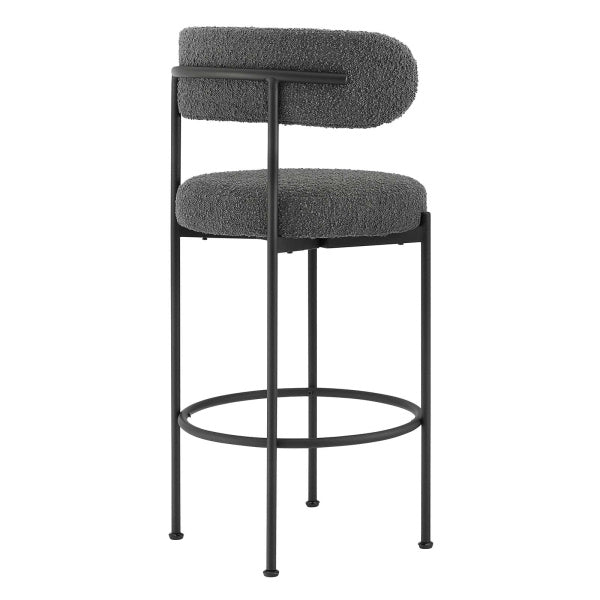 Albie Boucle Fabric Bar Stools - Set of 2 By Modway