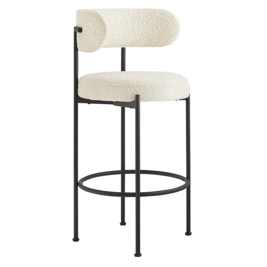 Albie Boucle Fabric Bar Stools - Set of 2 By Modway