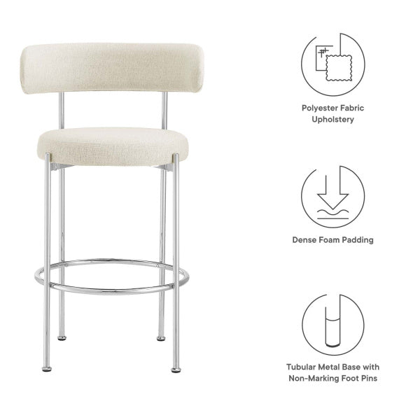 Albie Fabric Bar Stools - Set of 2 By Modway