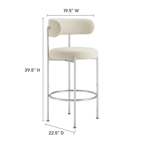 Albie Fabric Bar Stools - Set of 2 By Modway