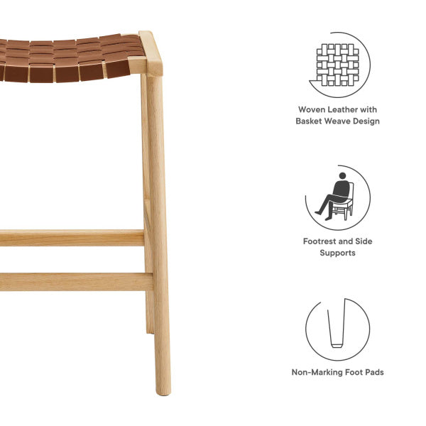 Saorise Wood Counter Stool - Set of 2 By Modway