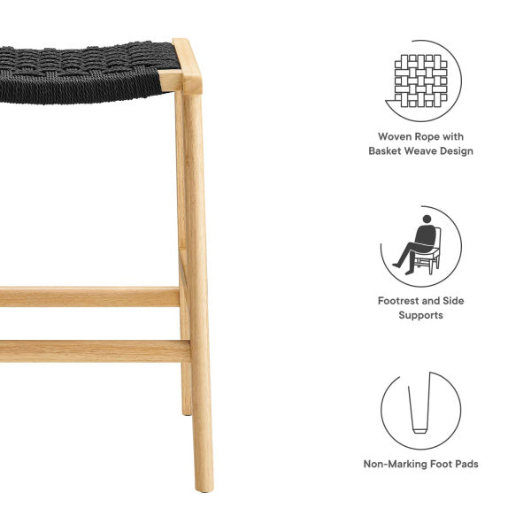 Saorise Wood Counter Stool - Set of 2 By Modway