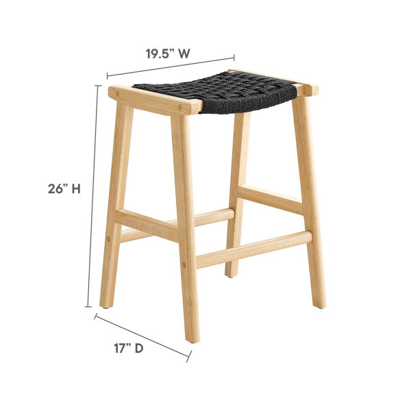 Saorise Wood Counter Stool - Set of 2 By Modway