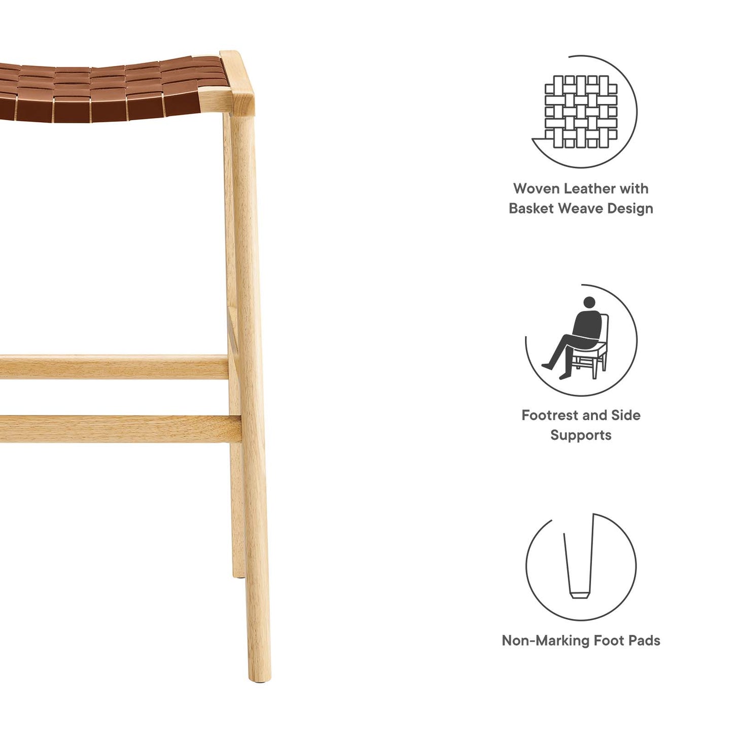 Saorise Wood Bar Stool - Set of 2 By Modway