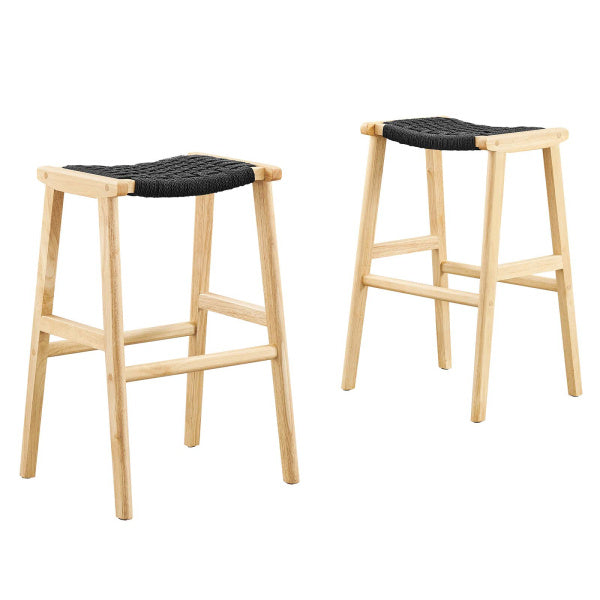 Saorise Wood Bar Stool - Set of 2 By Modway