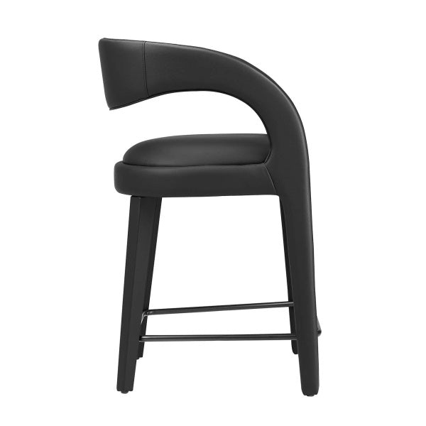 Pinnacle Vegan Leather Counter Stool Set of Two By Modway
