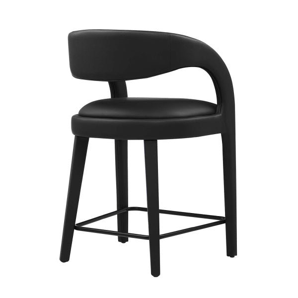 Pinnacle Vegan Leather Counter Stool Set of Two By Modway