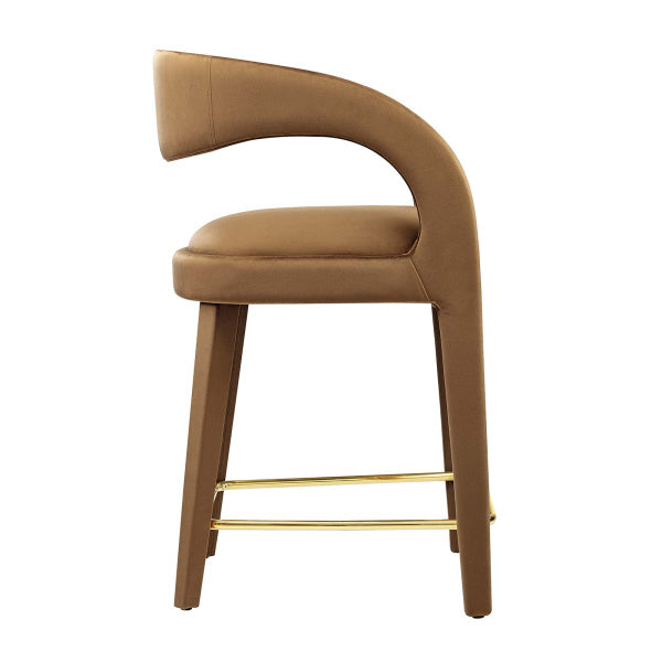 Pinnacle Performance Velvet Counter Stool Set of Two By Modway