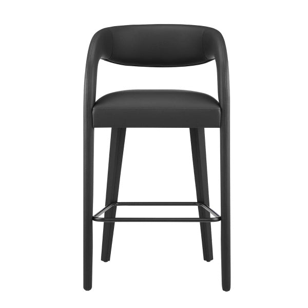 Pinnacle Vegan Leather Bar Stool Set of Two By Modway