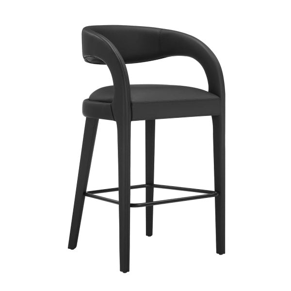 Pinnacle Vegan Leather Bar Stool Set of Two By Modway
