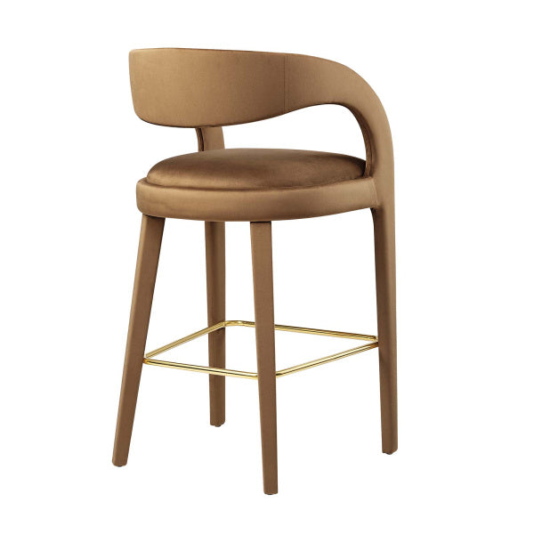 Pinnacle Performance Velvet Bar Stool Set of Two By Modway