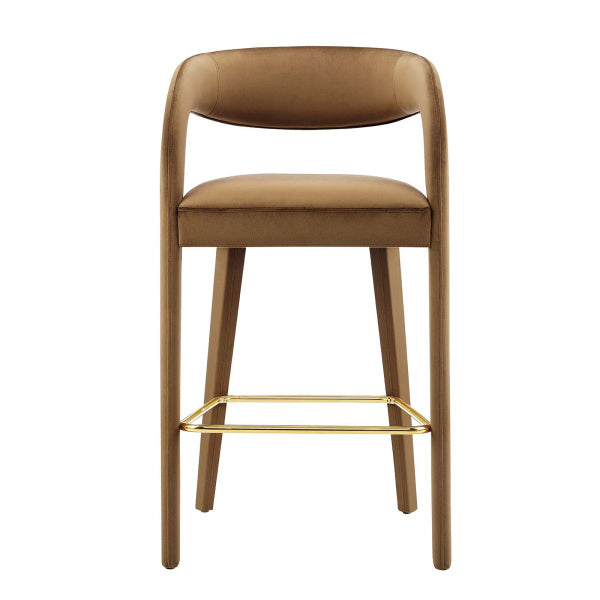 Pinnacle Performance Velvet Bar Stool Set of Two By Modway
