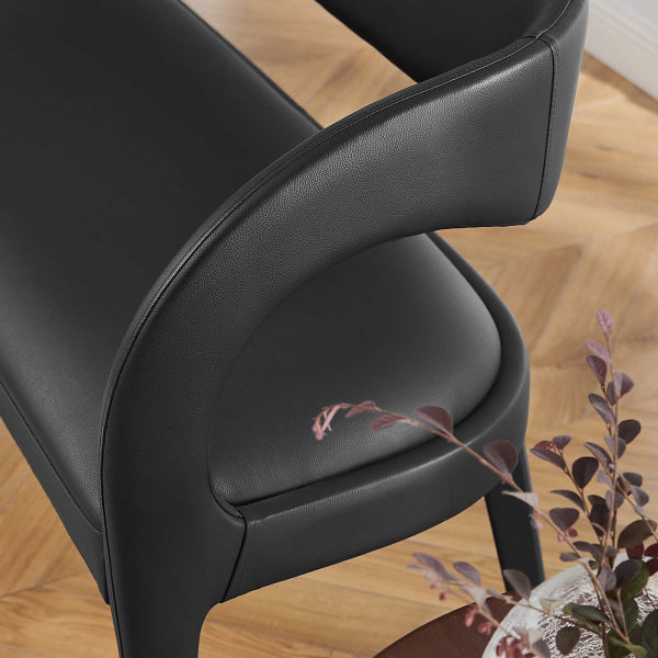 Pinnacle Vegan Leather Accent Bench By Modway