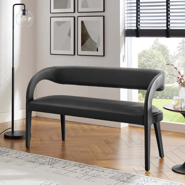 Pinnacle Vegan Leather Accent Bench By Modway