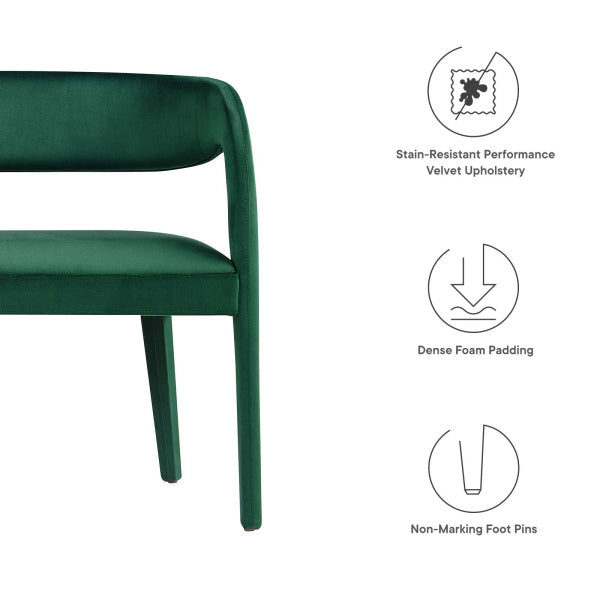 Pinnacle Performance Velvet Accent Bench By Modway