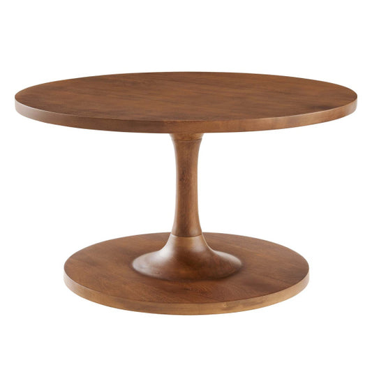 Lina Round Mango Wood Coffee Table By Modway
