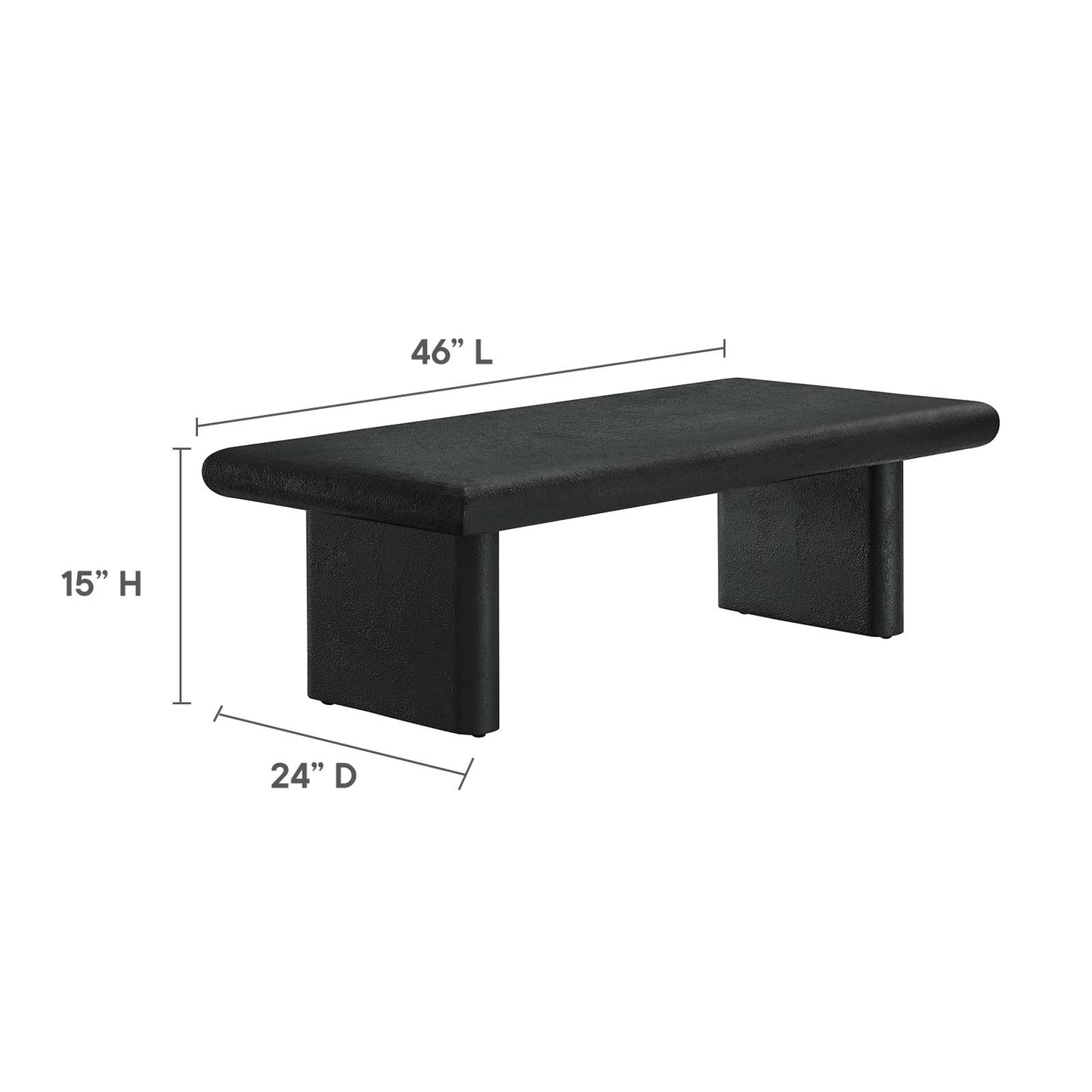 Relic Concrete Textured Coffee Table By Modway