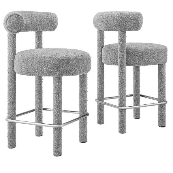 Toulouse Boucle Fabric Counter Stool - Set of 2 By Modway