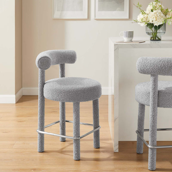 Toulouse Boucle Fabric Counter Stool - Set of 2 By Modway