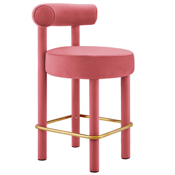 Toulouse Performance Velvet Counter Stool - Set of 2 By Modway