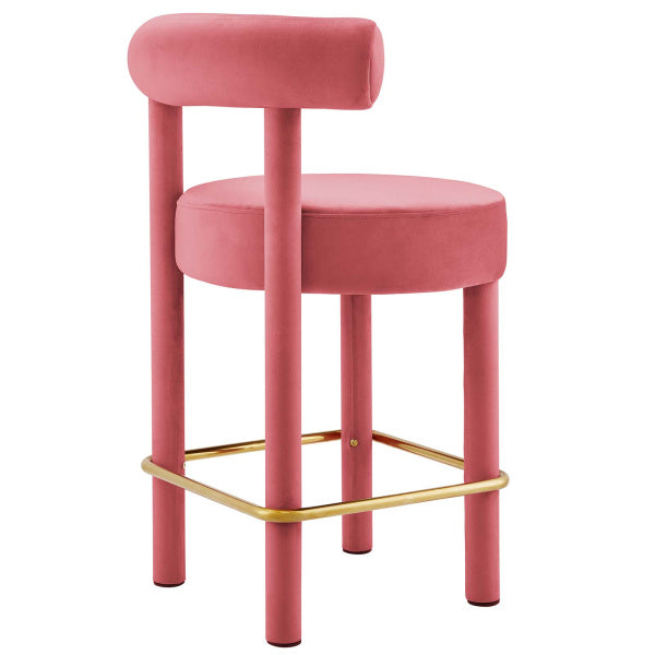 Toulouse Performance Velvet Counter Stool - Set of 2 By Modway
