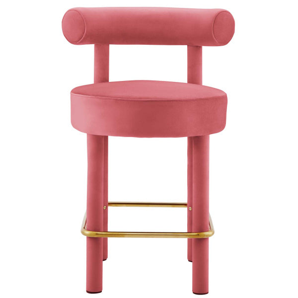 Toulouse Performance Velvet Counter Stool - Set of 2 By Modway