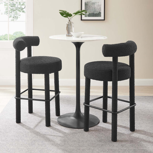 Toulouse Boucle Fabric Bar Stool - Set of 2 By Modway