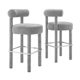Toulouse Boucle Fabric Bar Stool - Set of 2 By Modway