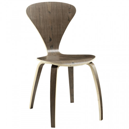 Vortex Dining Side Chair in Dark Walnut by Modway