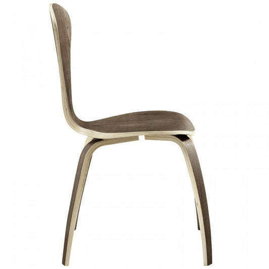 Vortex Dining Side Chair in Dark Walnut by Modway