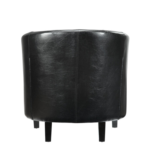Prospect Upholstered Vinyl Armchair Black by Modway