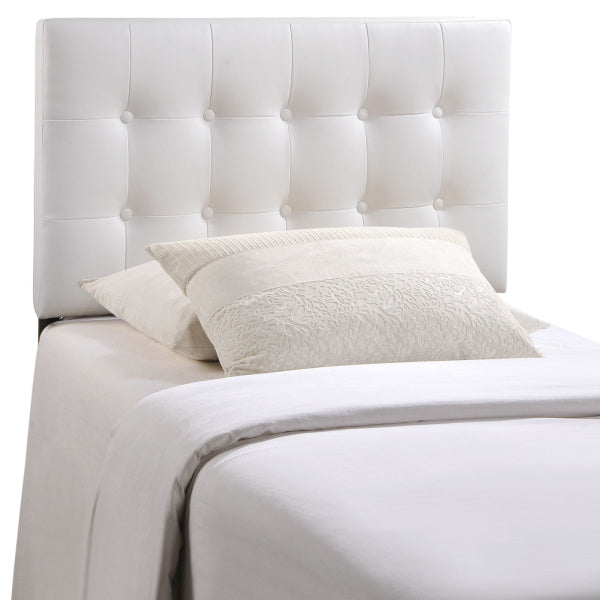 Emily Twin Upholstered Vinyl Headboard | Fiber By Modway