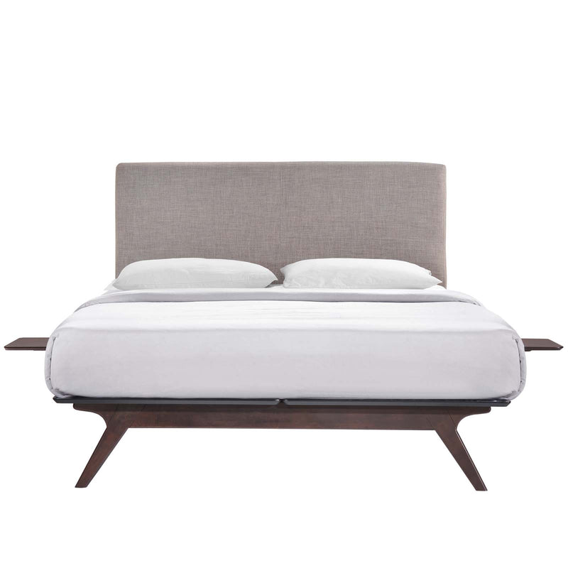 Tracy 3 Piece Full Bedroom Set in Cappuccino Gray by Modway