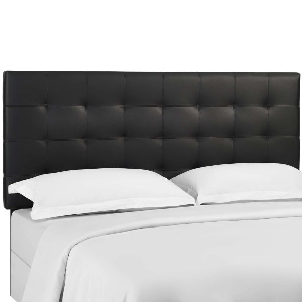 Paisley Tufted King and California King Upholstered Faux Leather Headboard | Fiber By Modway