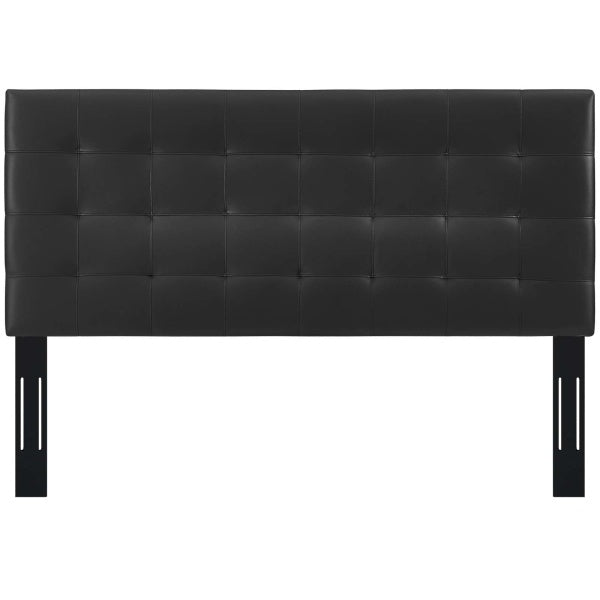 Paisley Tufted King and California King Upholstered Faux Leather Headboard | Fiber By Modway
