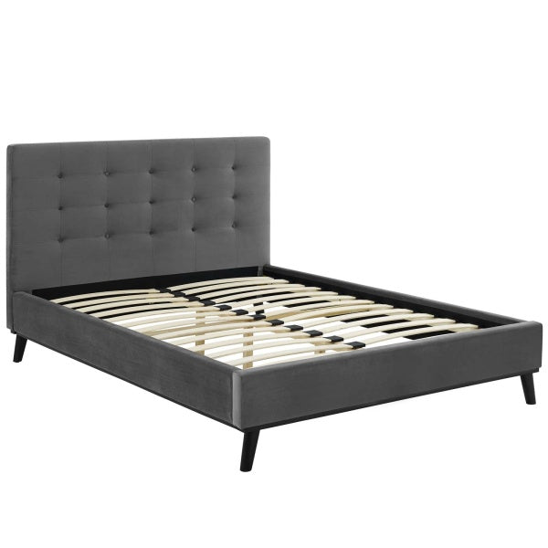 McKenzie Queen Biscuit Tufted Performance Velvet Platform Bed By Modway