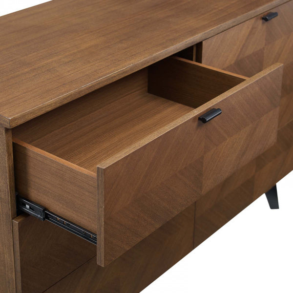 Kali Wood Dresser Walnut By Modway