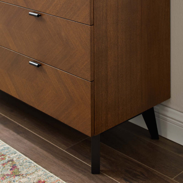 Kali Wood Dresser Walnut By Modway