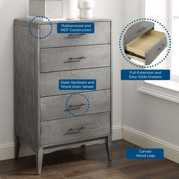 Georgia Wood Chest Gray By Modway