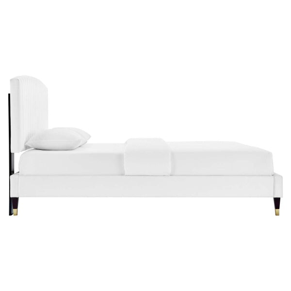 Alessi Performance Velvet Queen Platform Bed By Modway
