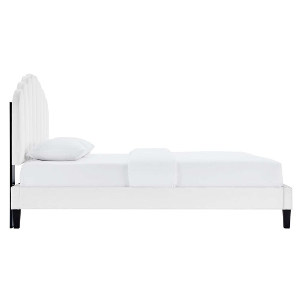 Daisy Performance Velvet Queen Platform Bed By Modway