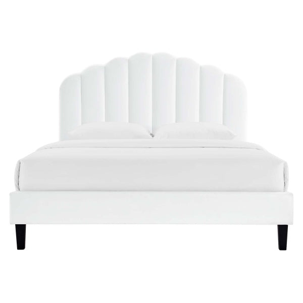 Daisy Performance Velvet Queen Platform Bed By Modway