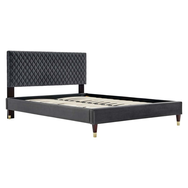 Garcelle Performance Velvet Queen Platform Bed By Modway