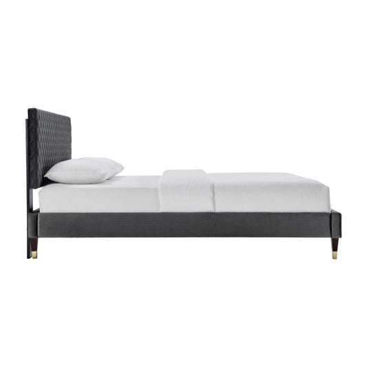 Garcelle Performance Velvet Queen Platform Bed By Modway