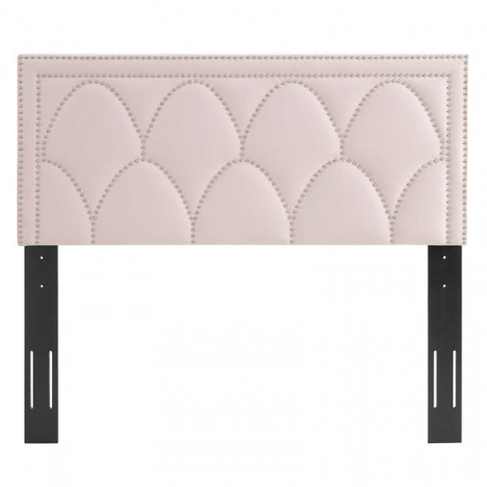 Greta Performance Velvet Full/Queen Headboard Pink by Modway