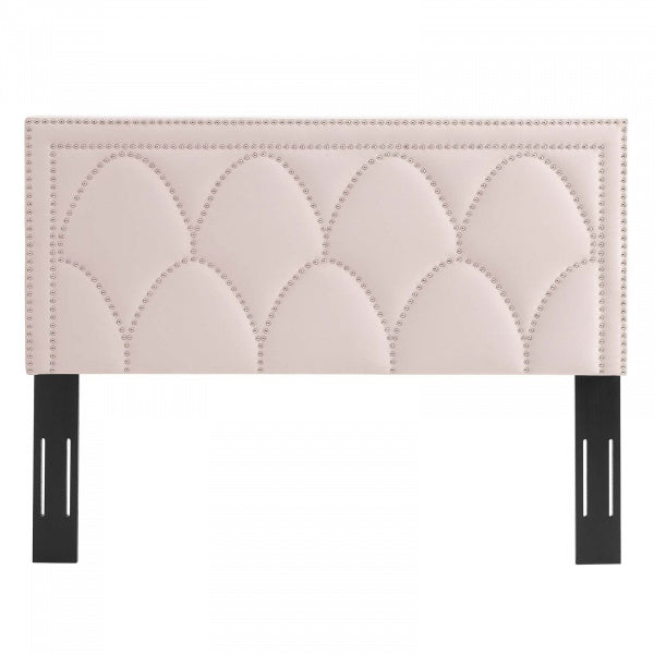 Greta Performance Velvet Full/Queen Headboard Pink by Modway